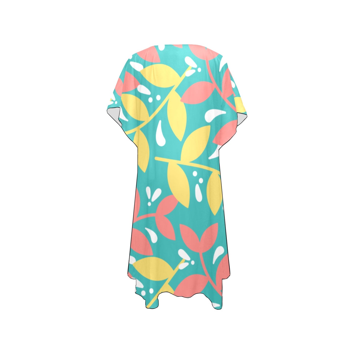 Teal Flow Chiffon Cover Up