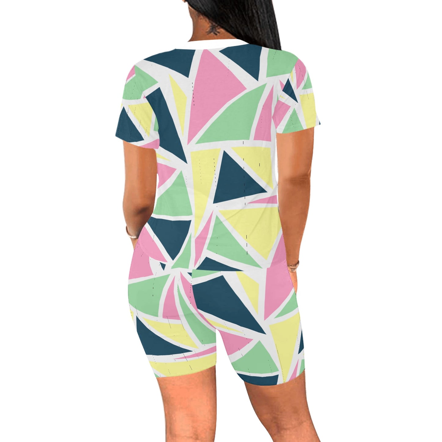 Colored Angles Women's Short Set