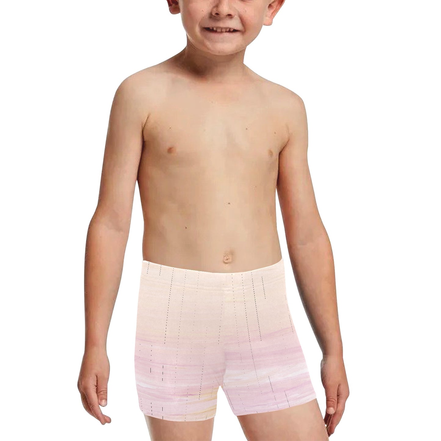 Peach Ombre Little Boys' Swimming Trunks