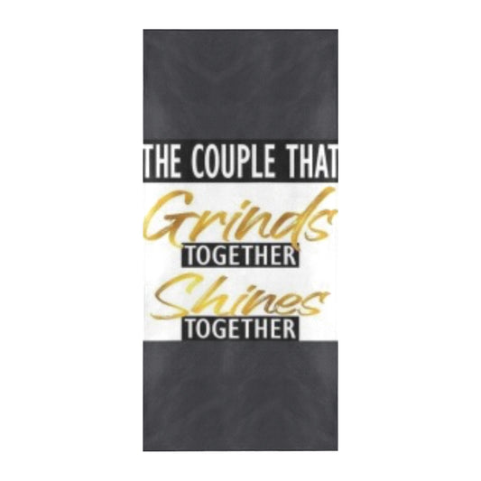 The Couple Grinds Beach Towel 32"x 71"