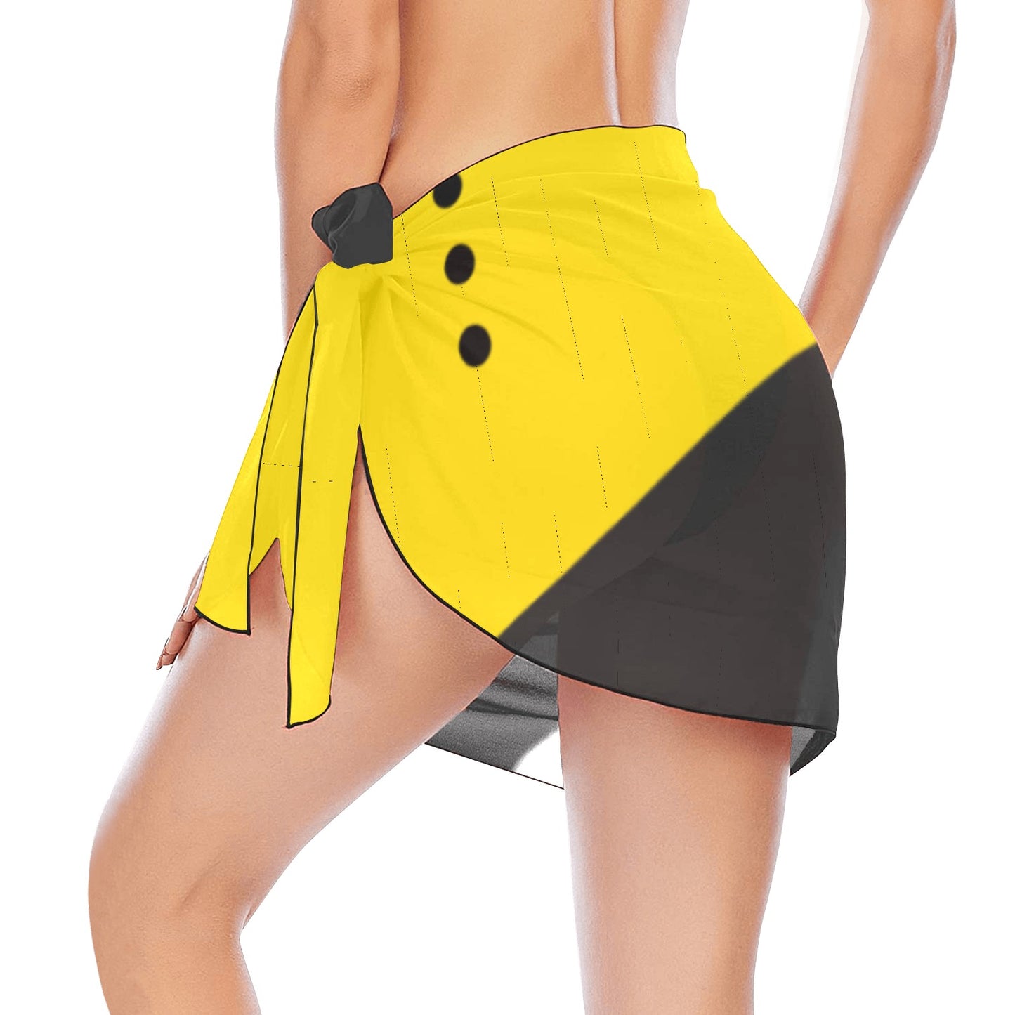 Black & Yellow Beach Sarong Wrap