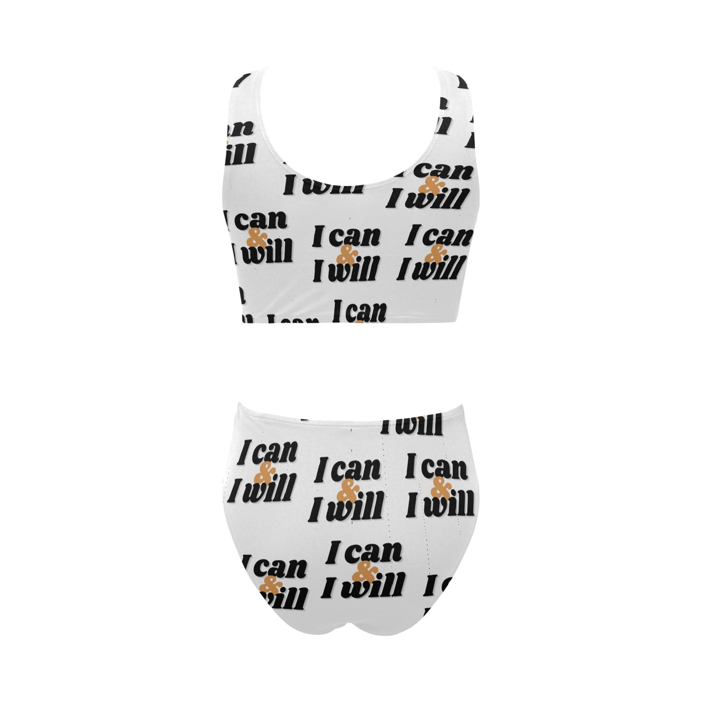 I Can & I Will Bow Tie Bikini Swimsuit