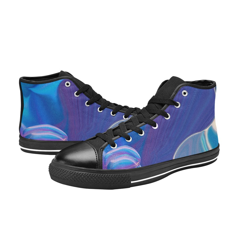 Blue Aura High Top Shoes- Kids