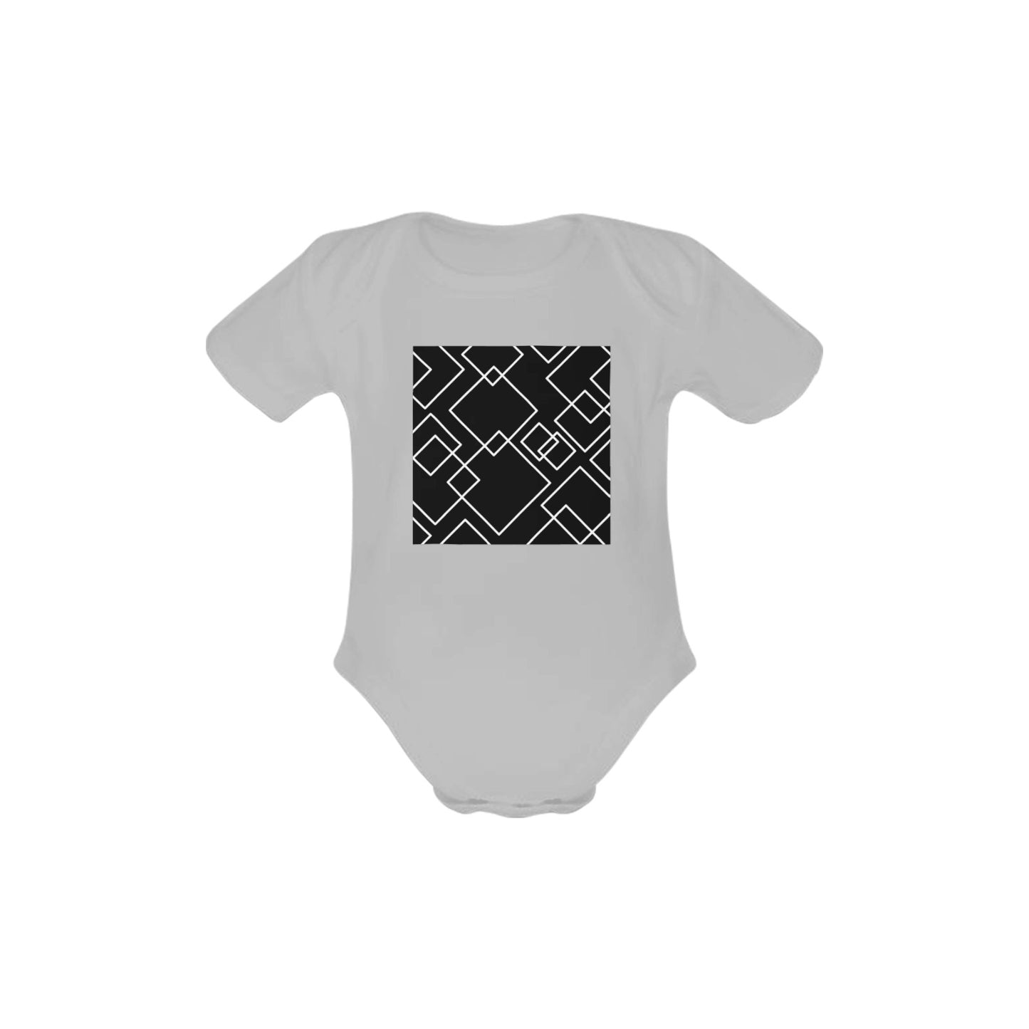 Black Squared Baby Onesie