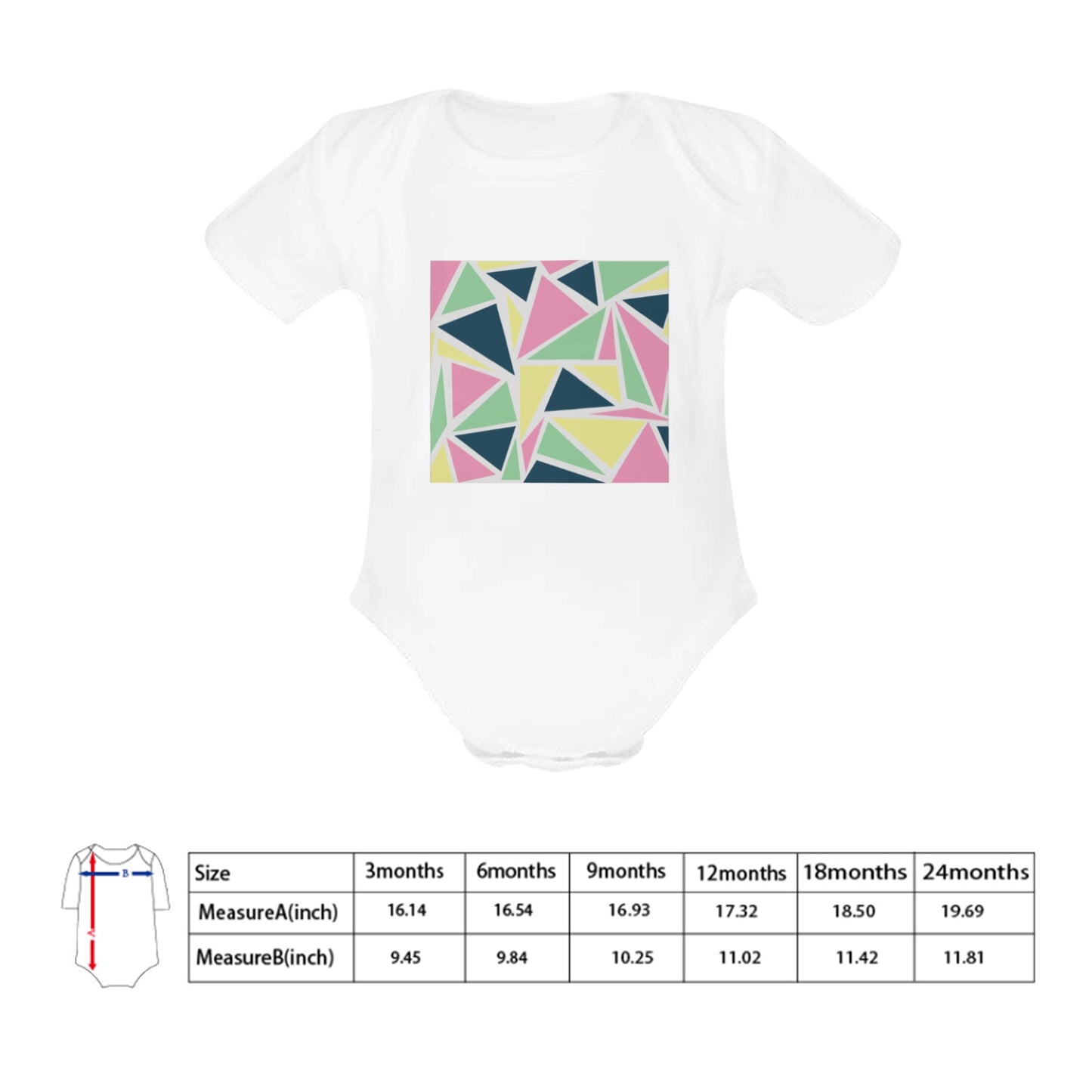 Colored Angles Baby Onesie