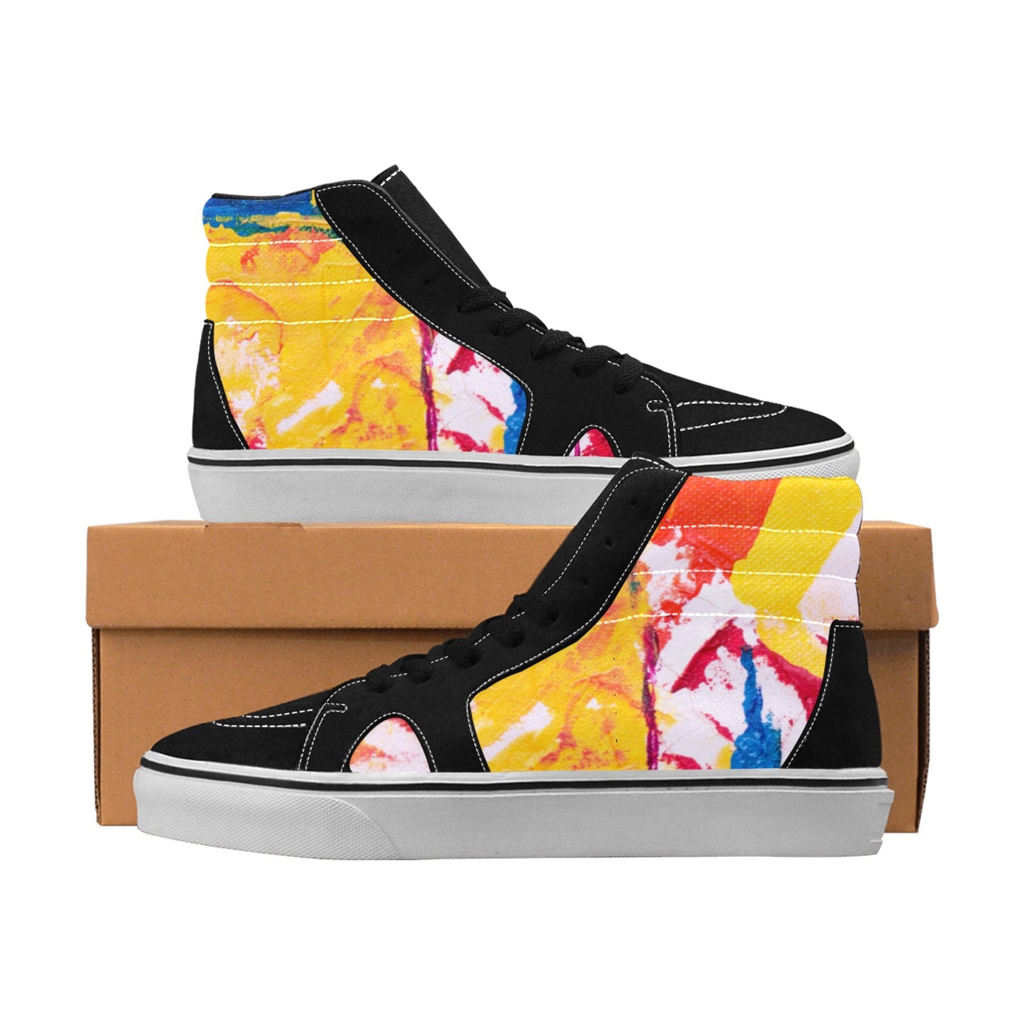 Mural Women's High Top Skateboarding Shoes