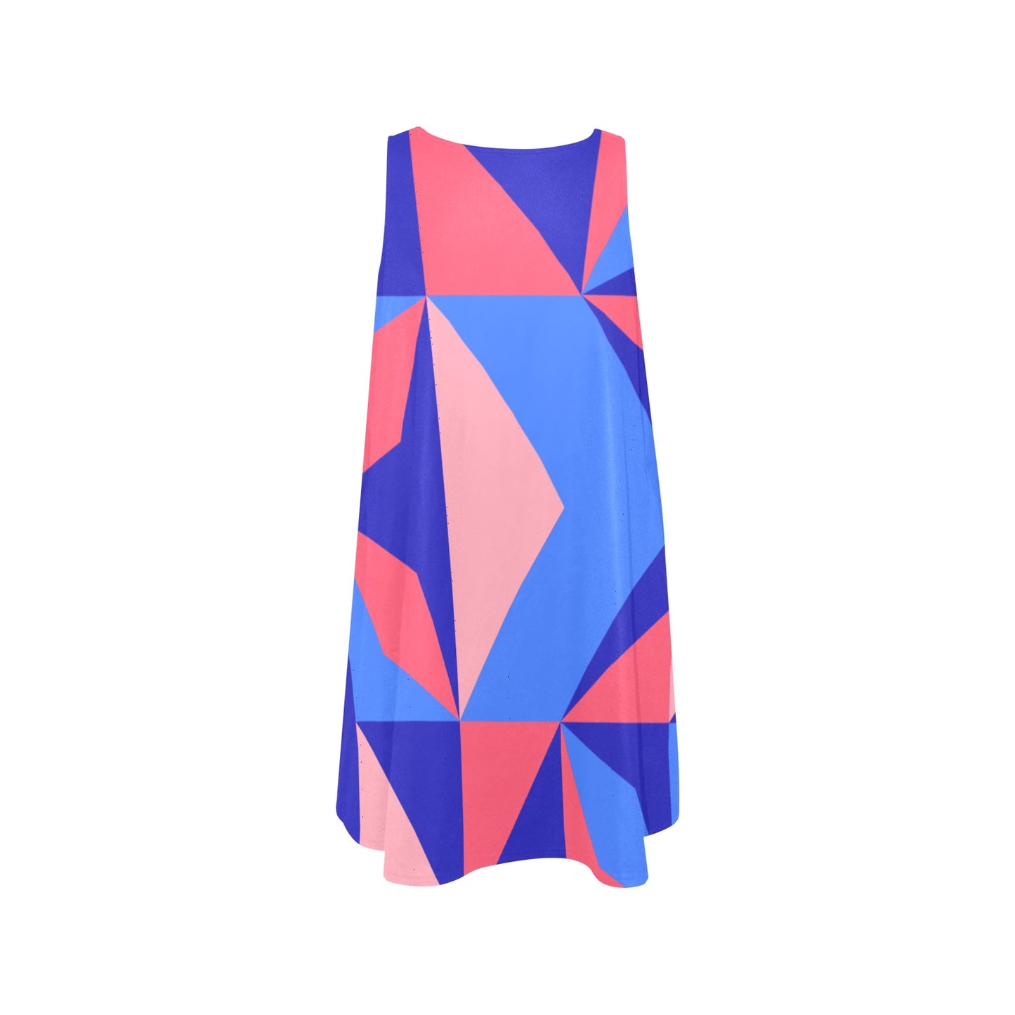 Color Abstract Sleeveless A-Line Pocket Dress