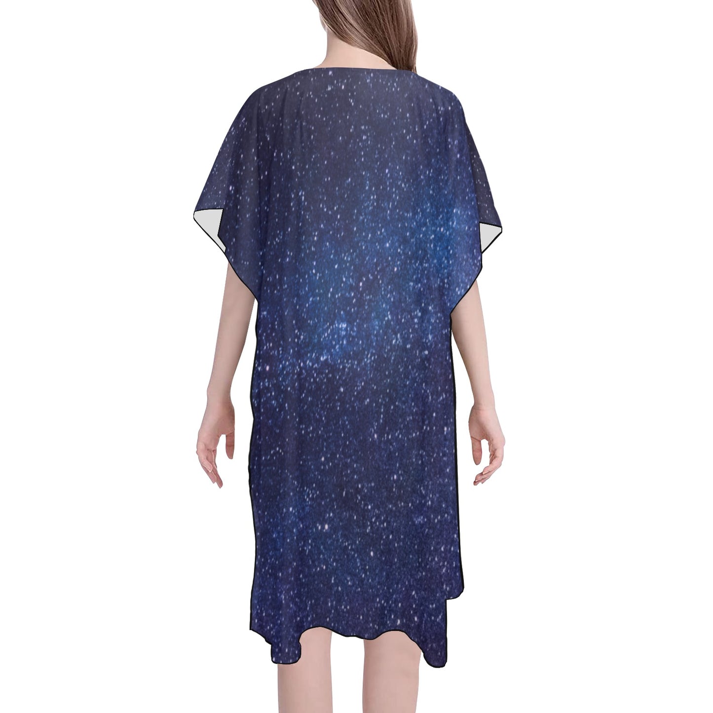 Blue Shimmer Chiffon Cover Up