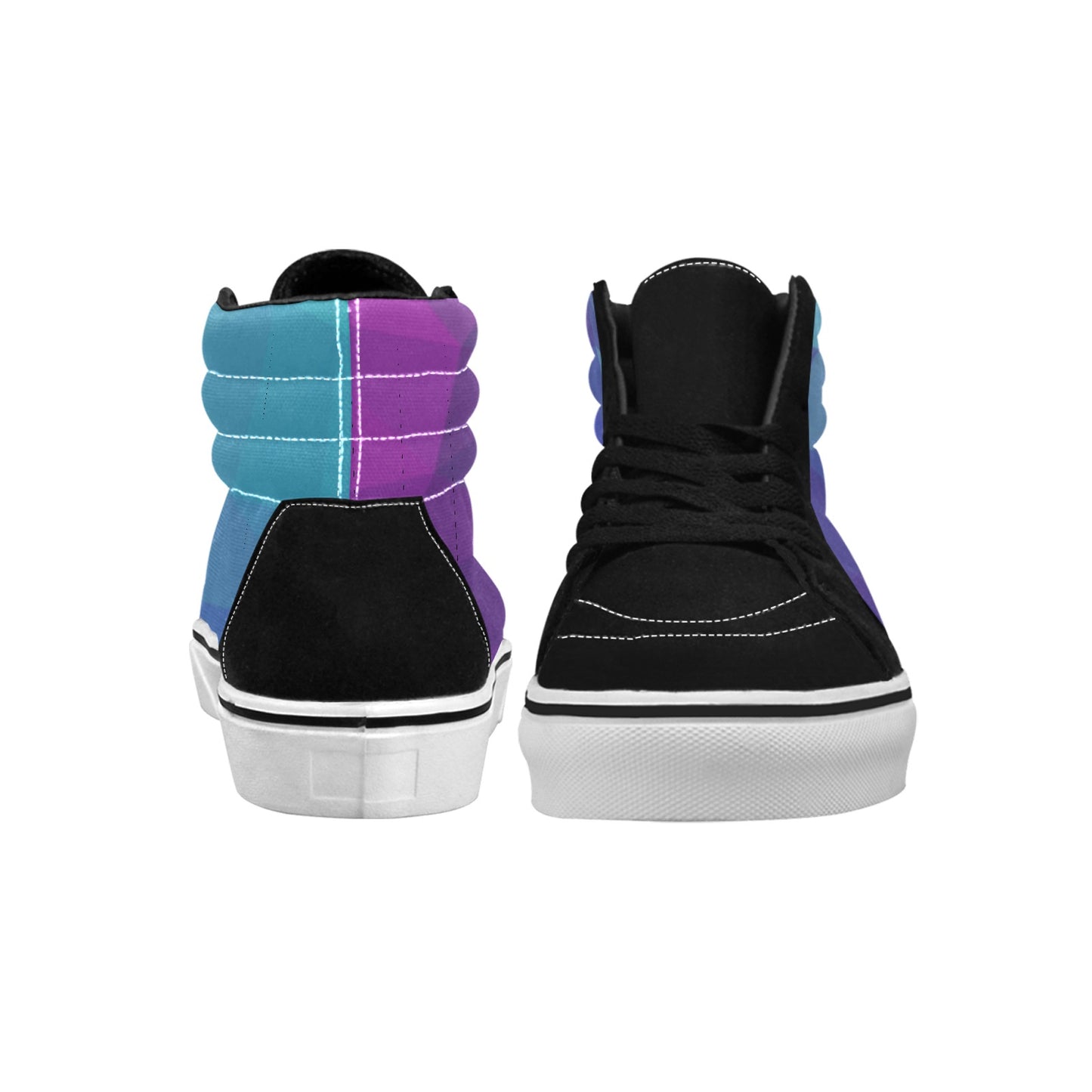 Blue Purple Women's High Top Skateboarding Shoes