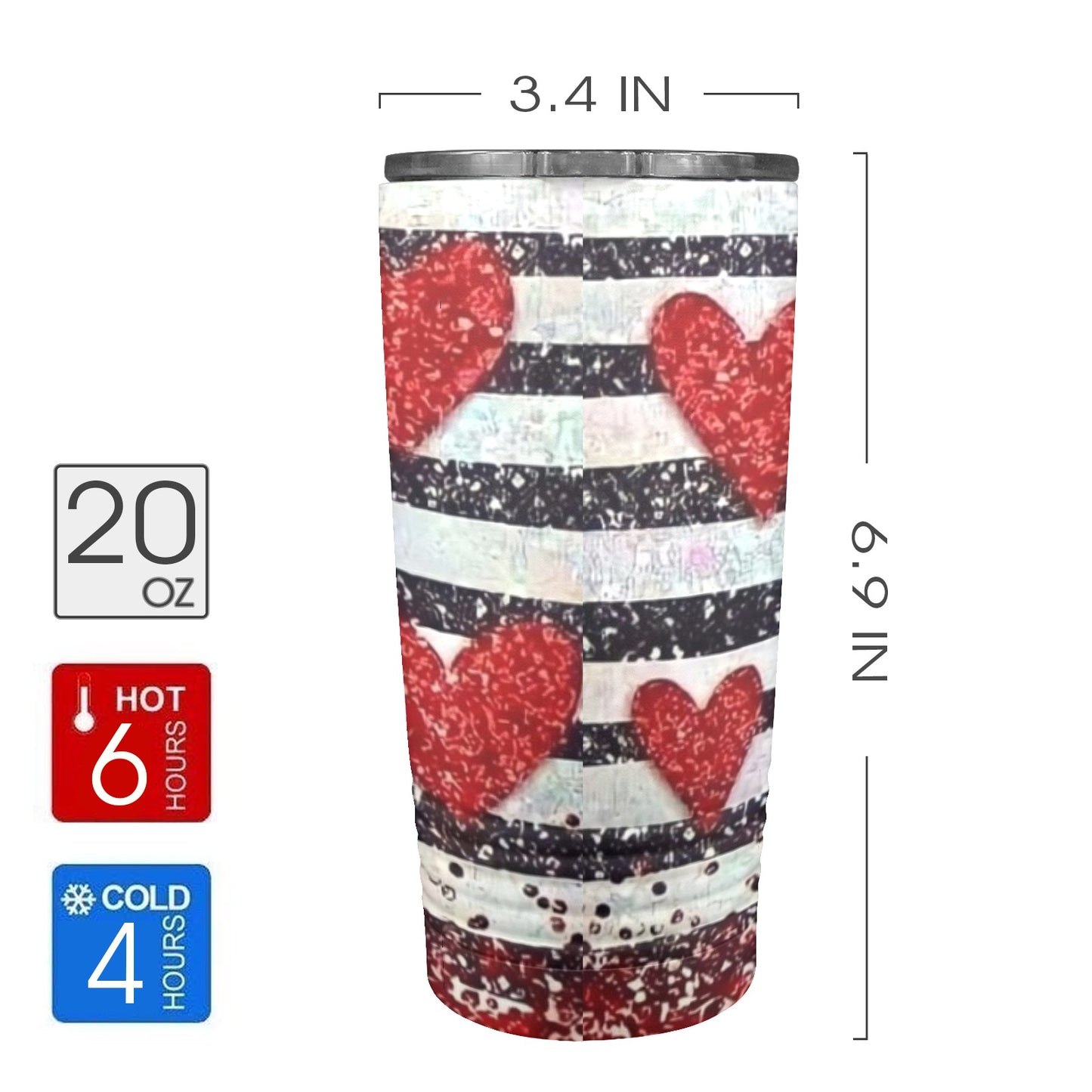 Love Gnome Valentines Day 20oz Insulated Stainless Steel Mobile Tumbler