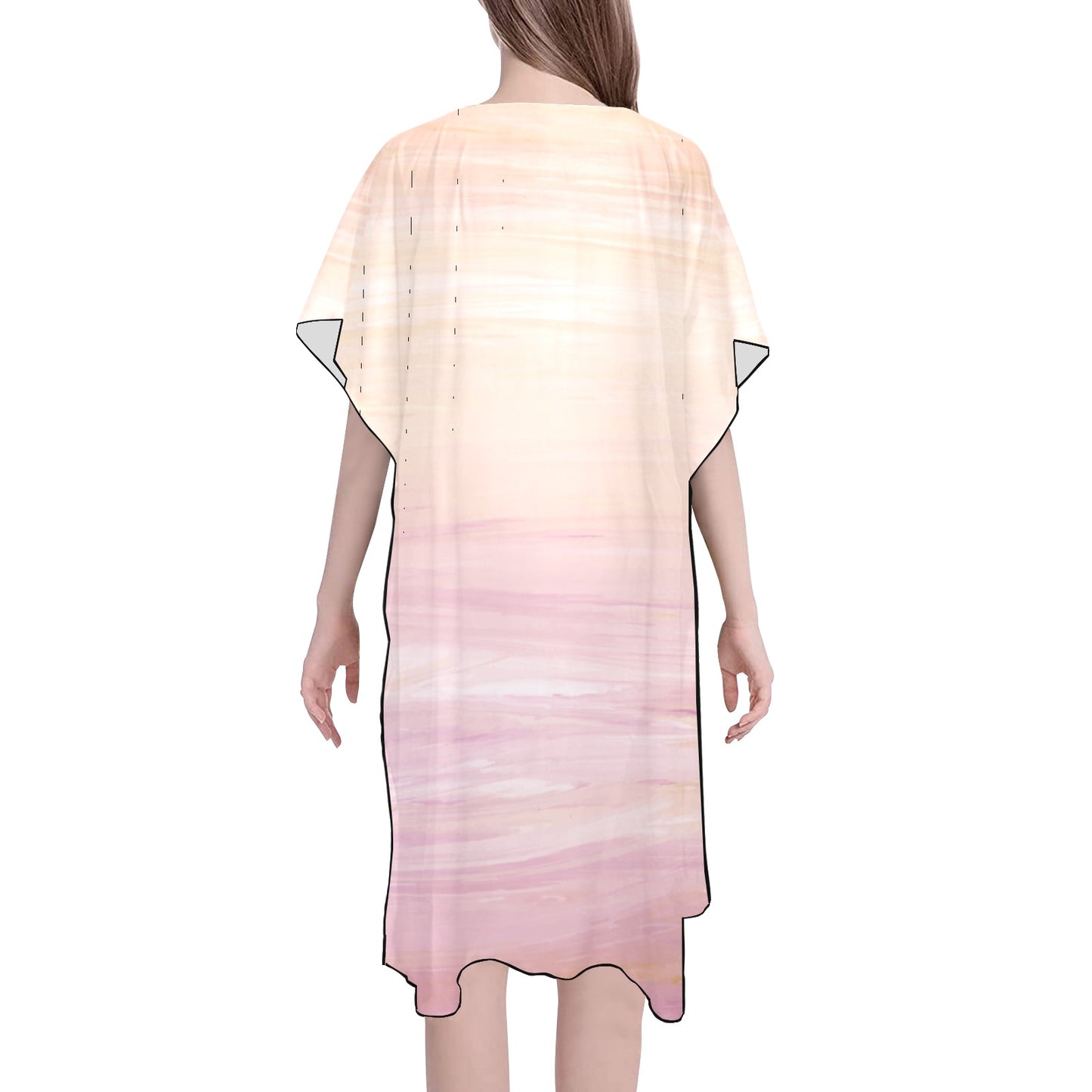 Peach Ombre  Chiffon Cover Up