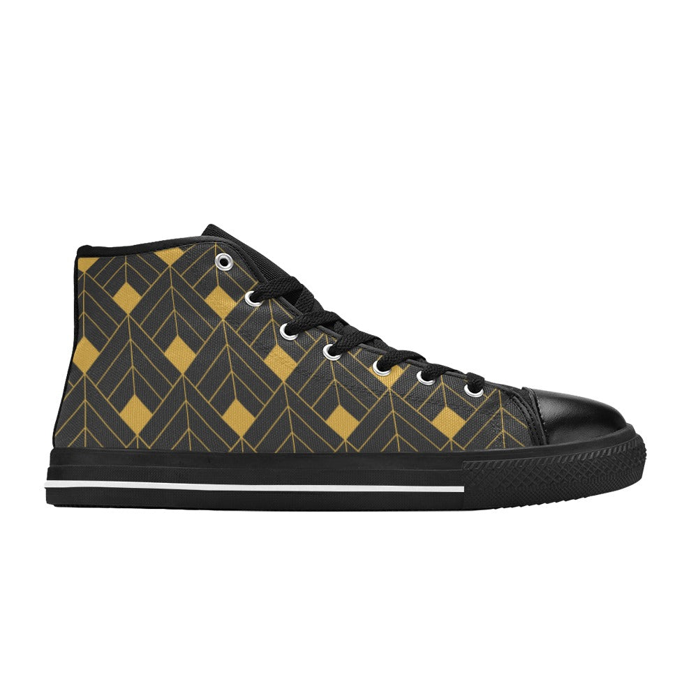 Gold Diamond High Top Shoes- Kids