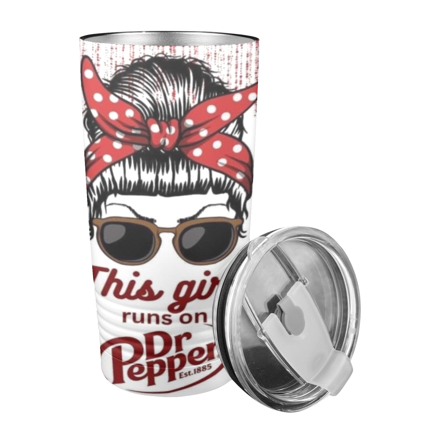 Dr. Pepper Girl 20oz Insulated Stainless Steel Mobile Tumbler