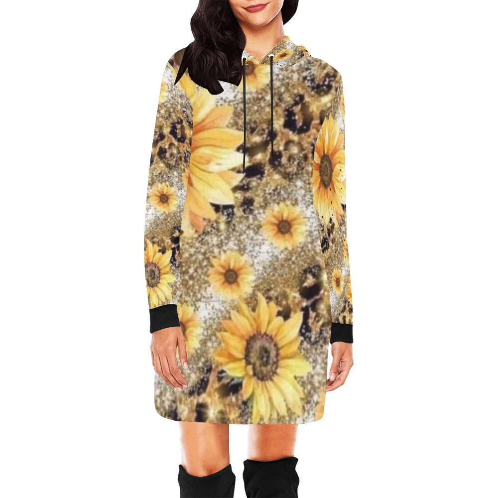 Sunflower Hoodie Mini Dress