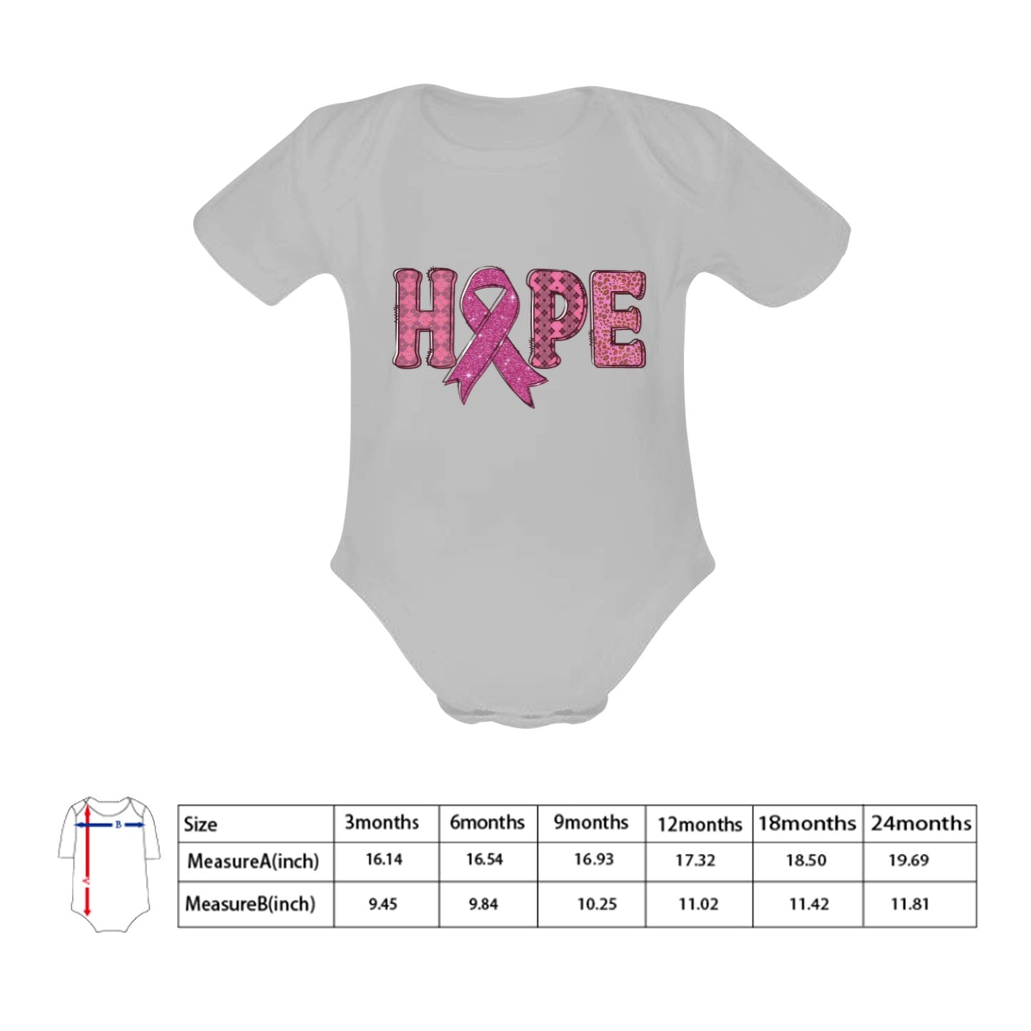 AWARENESS - Hope  Baby Short Sleeve Onesie