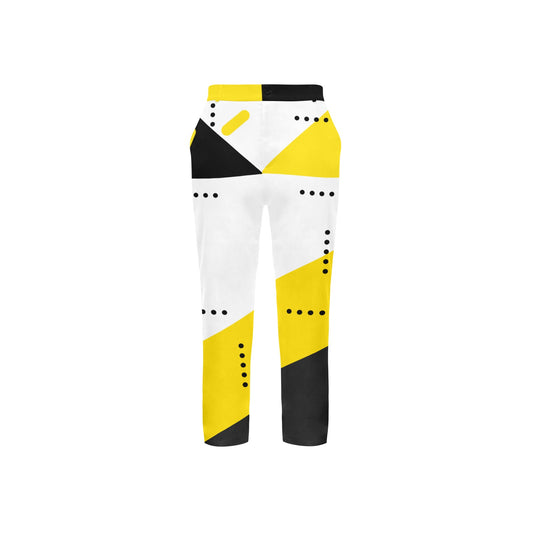 Black and Yellow Men's Casual Trousers