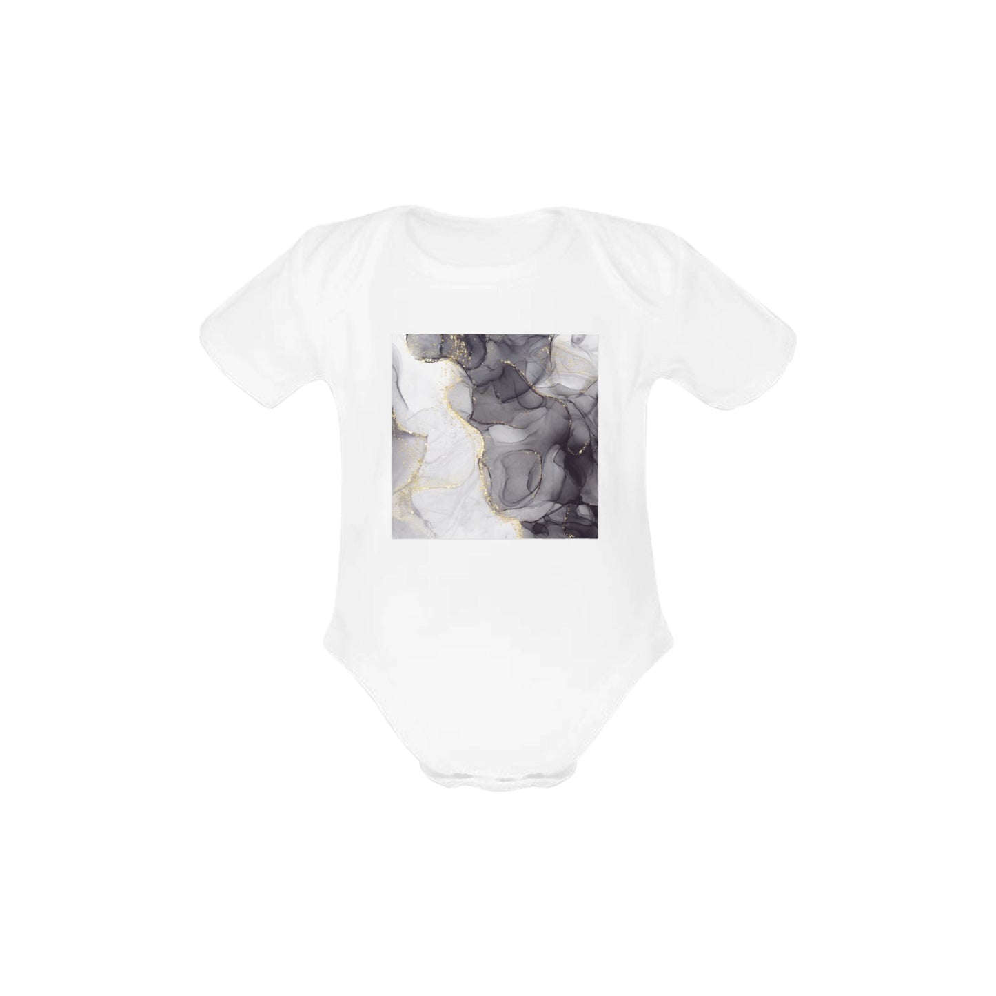 Grey Marble Baby Onesie