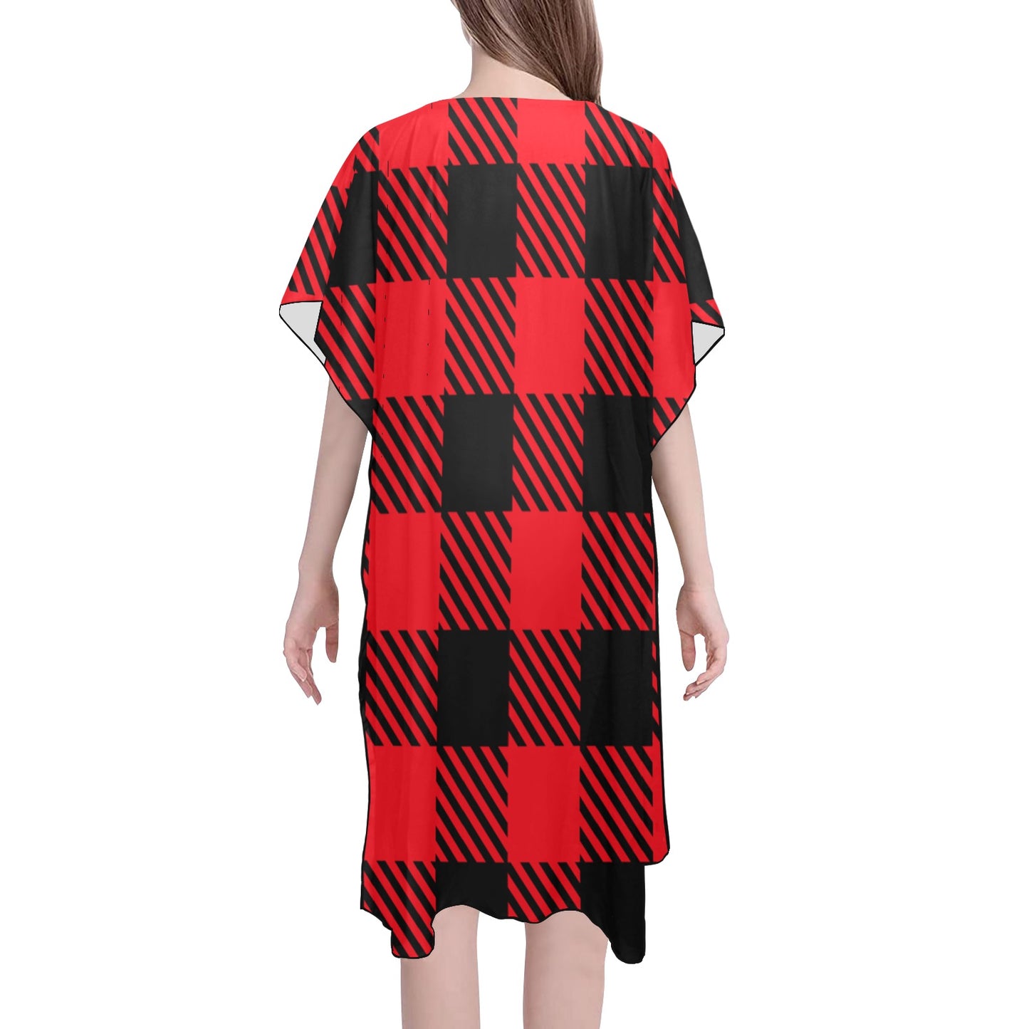 Red & Black Chiffon Cover Up