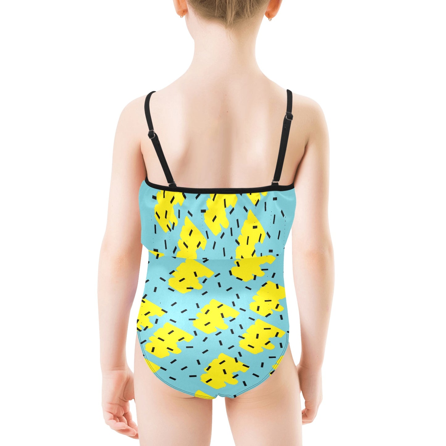 Turq-Limon Kids' Swimsuit