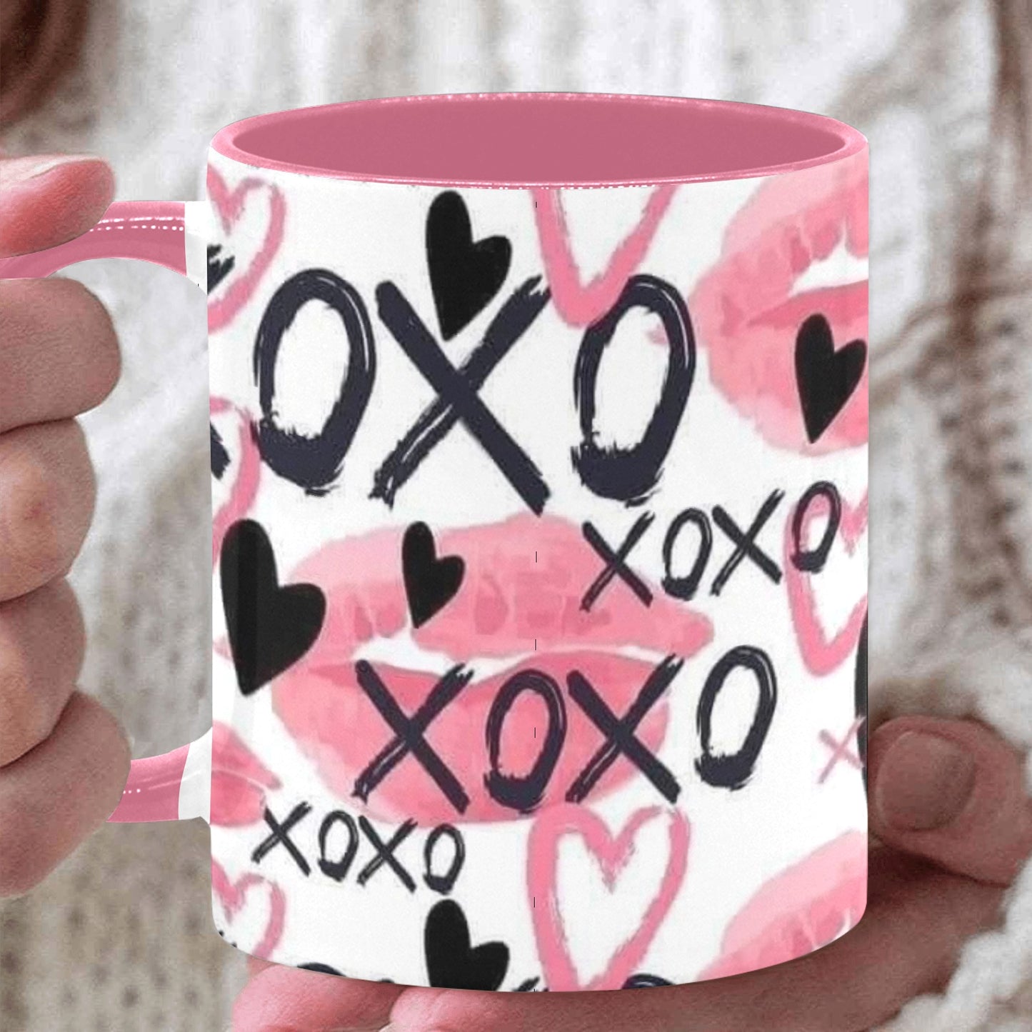 XOXO Valentine”s Day Custom Inner Color Mug (11oz)