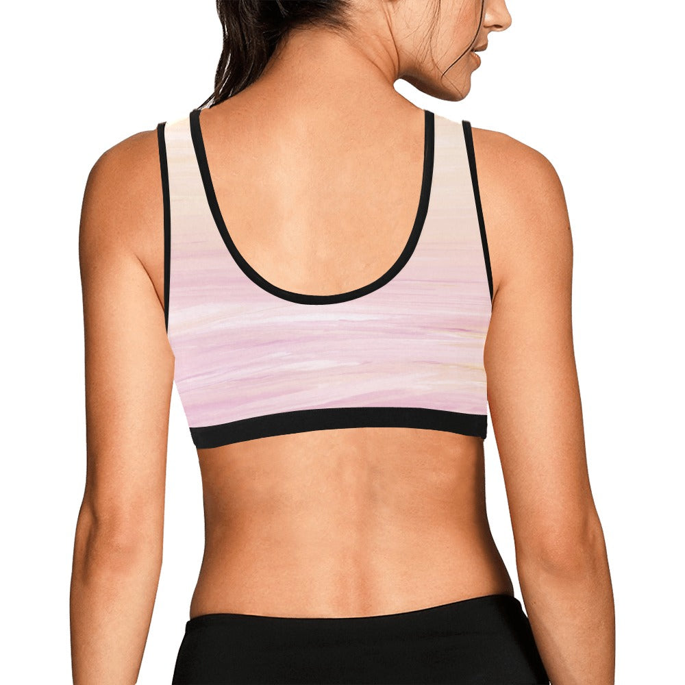 Peach Ombre Women's Sports Bra