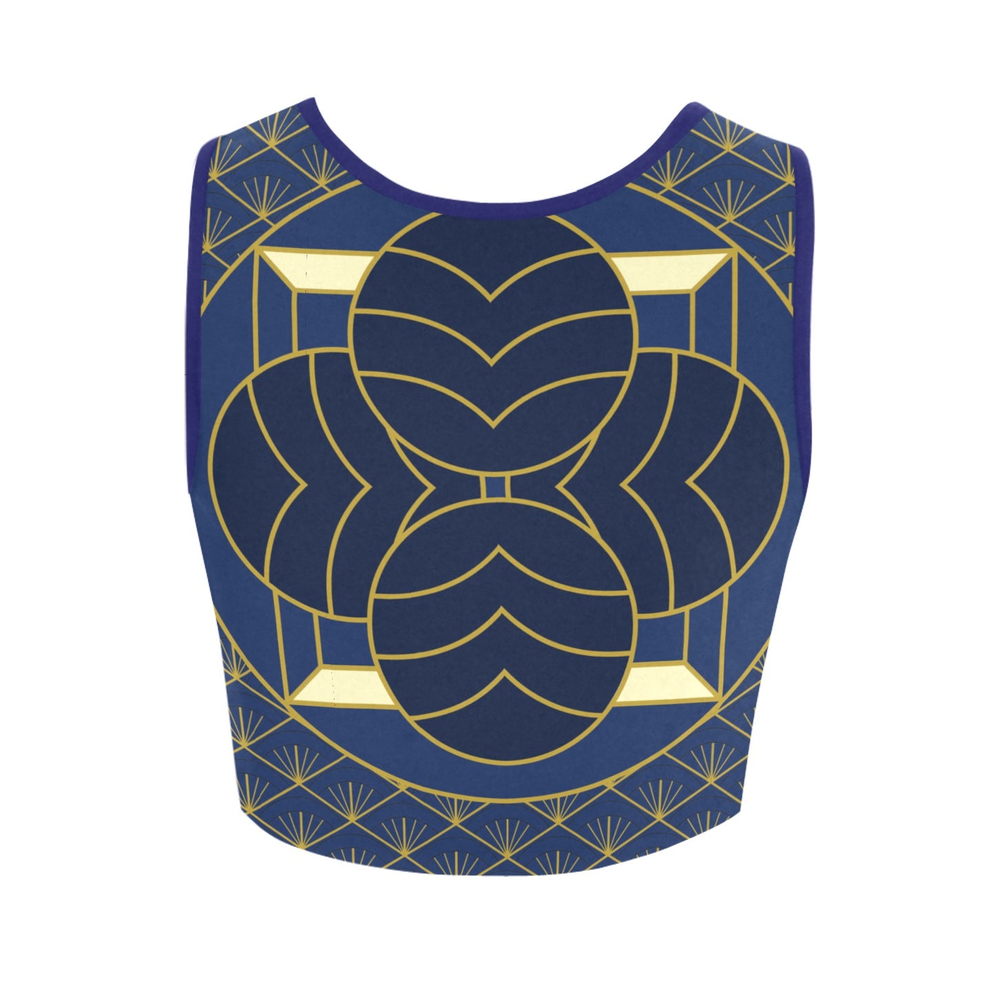 Navy Cut Women's Crop Top