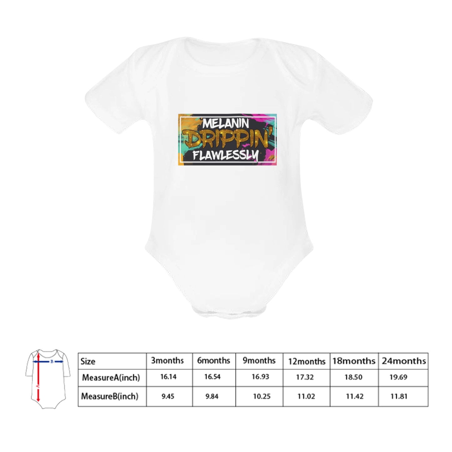 Melanin Drippin Baby Onesie