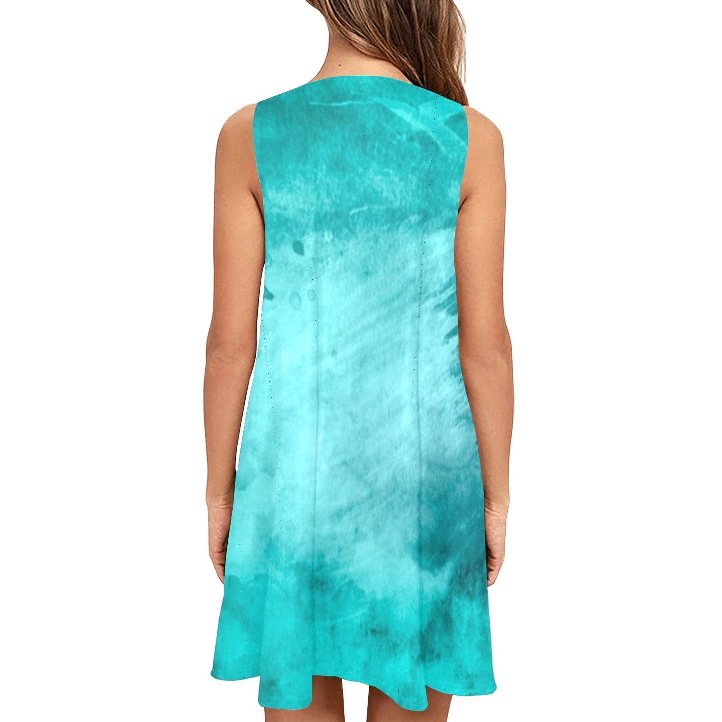 Blue Lagoon Sleeveless Pocket Dress