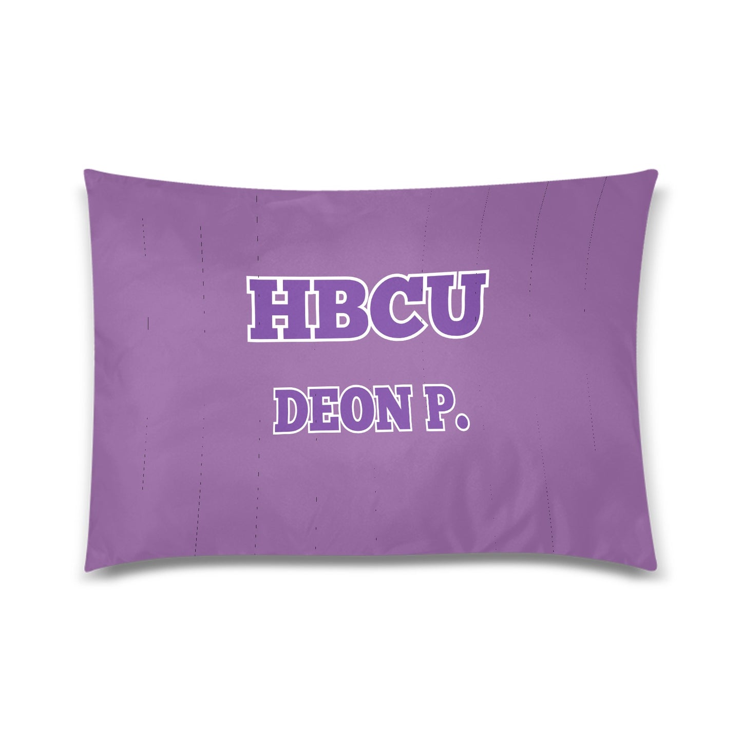 Purple & White HBCU Custom Zippered Pillow Case 20"x30"