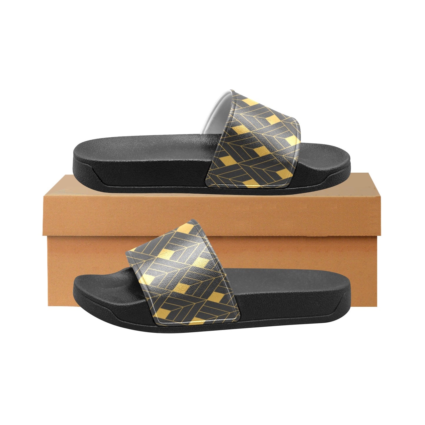 Gold Diamond Kids' Slide Sandals