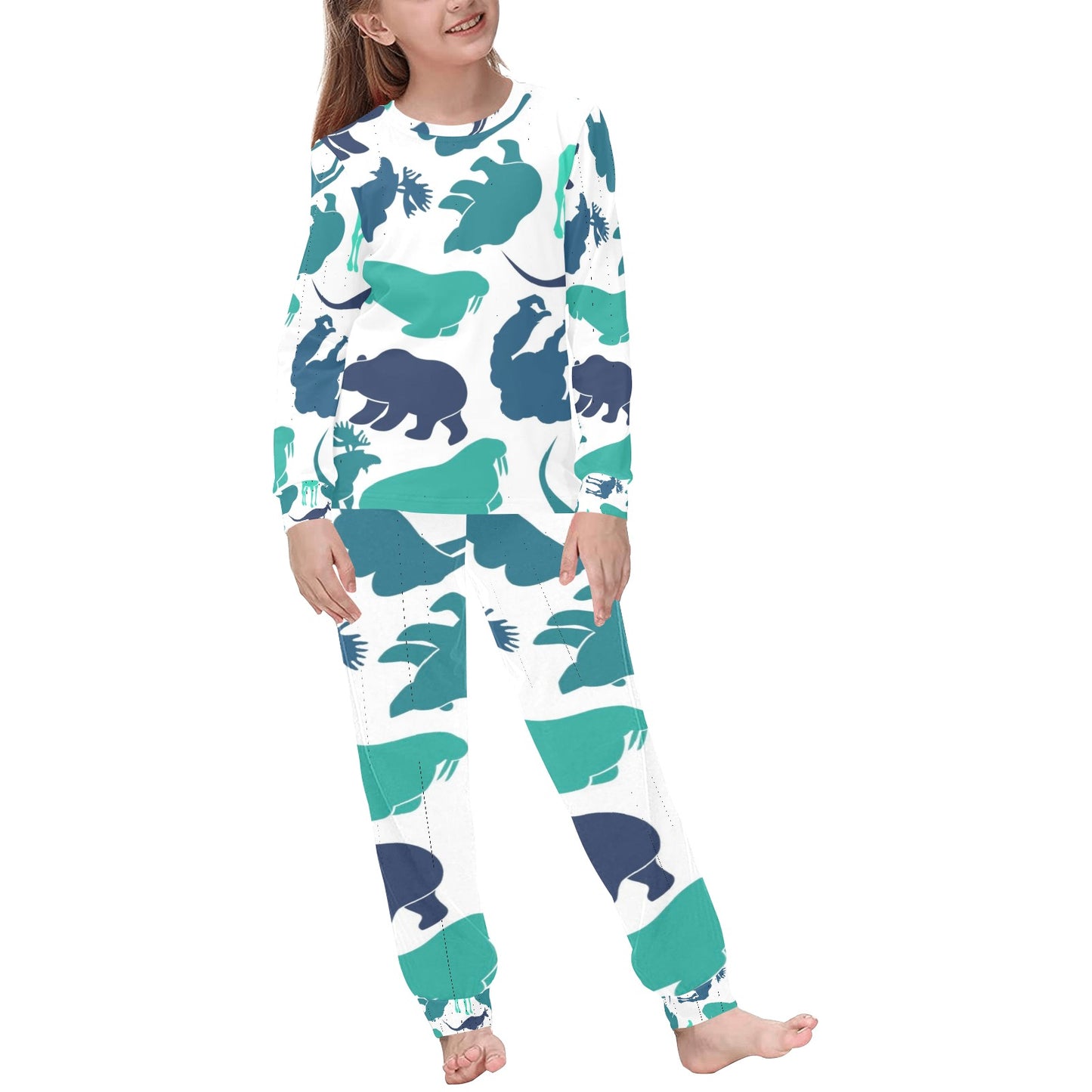 Blue Animals Youth Pajama Set