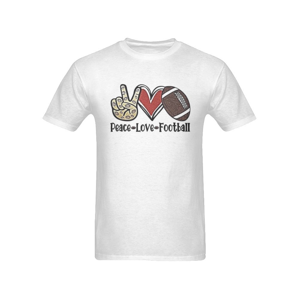 Peace, Love Football Men's T-Shirt