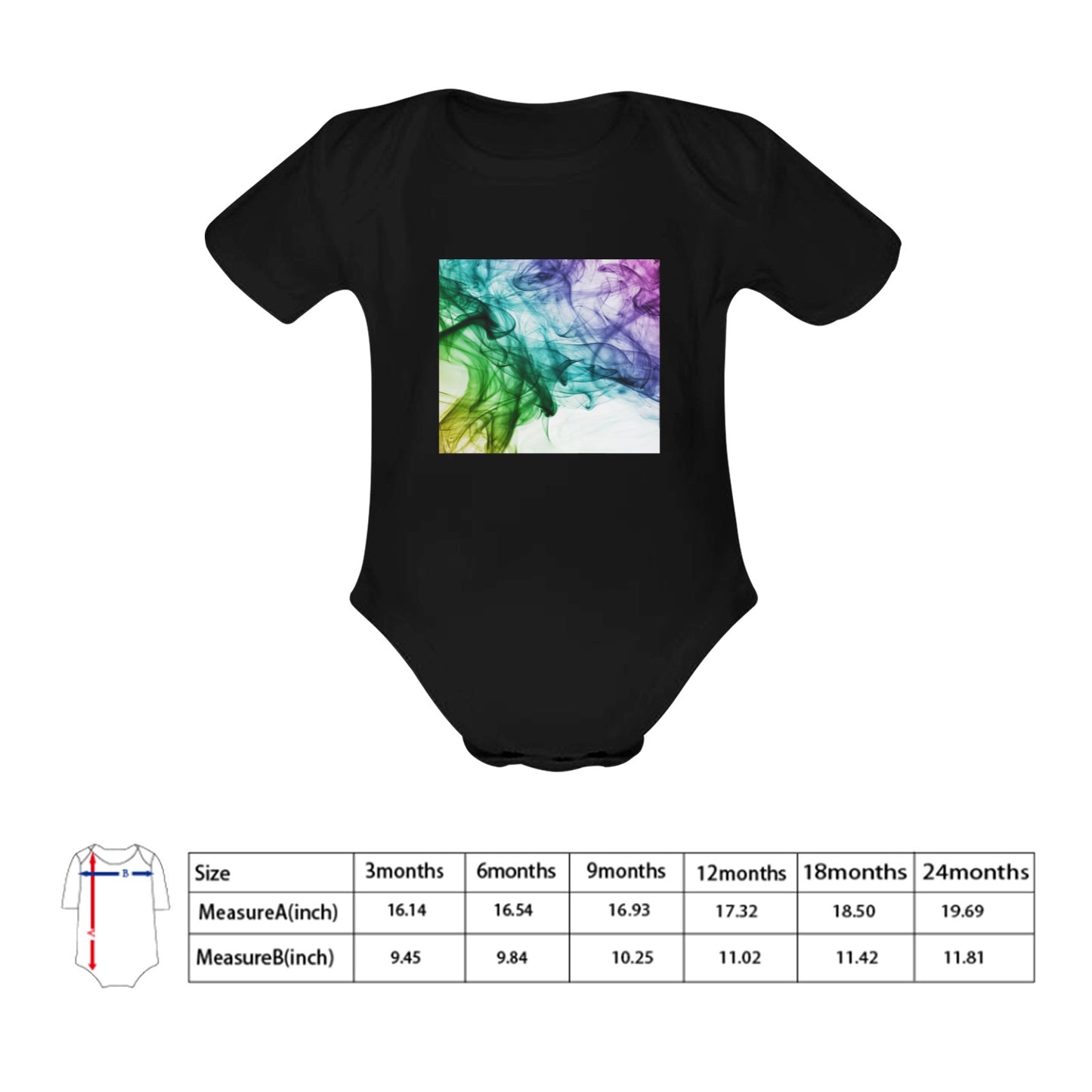 Color Whirl Baby Onesie