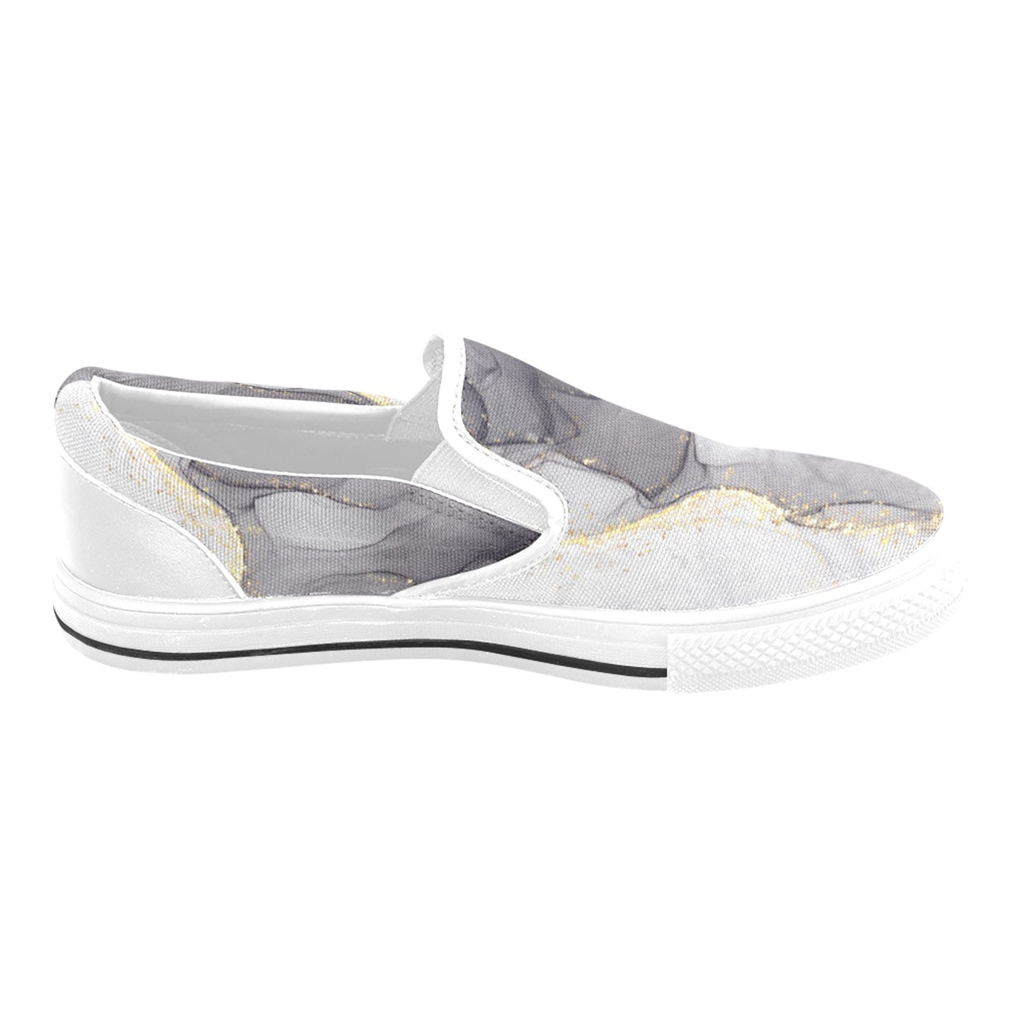 Grey Marble Men's Slip-on Shoes