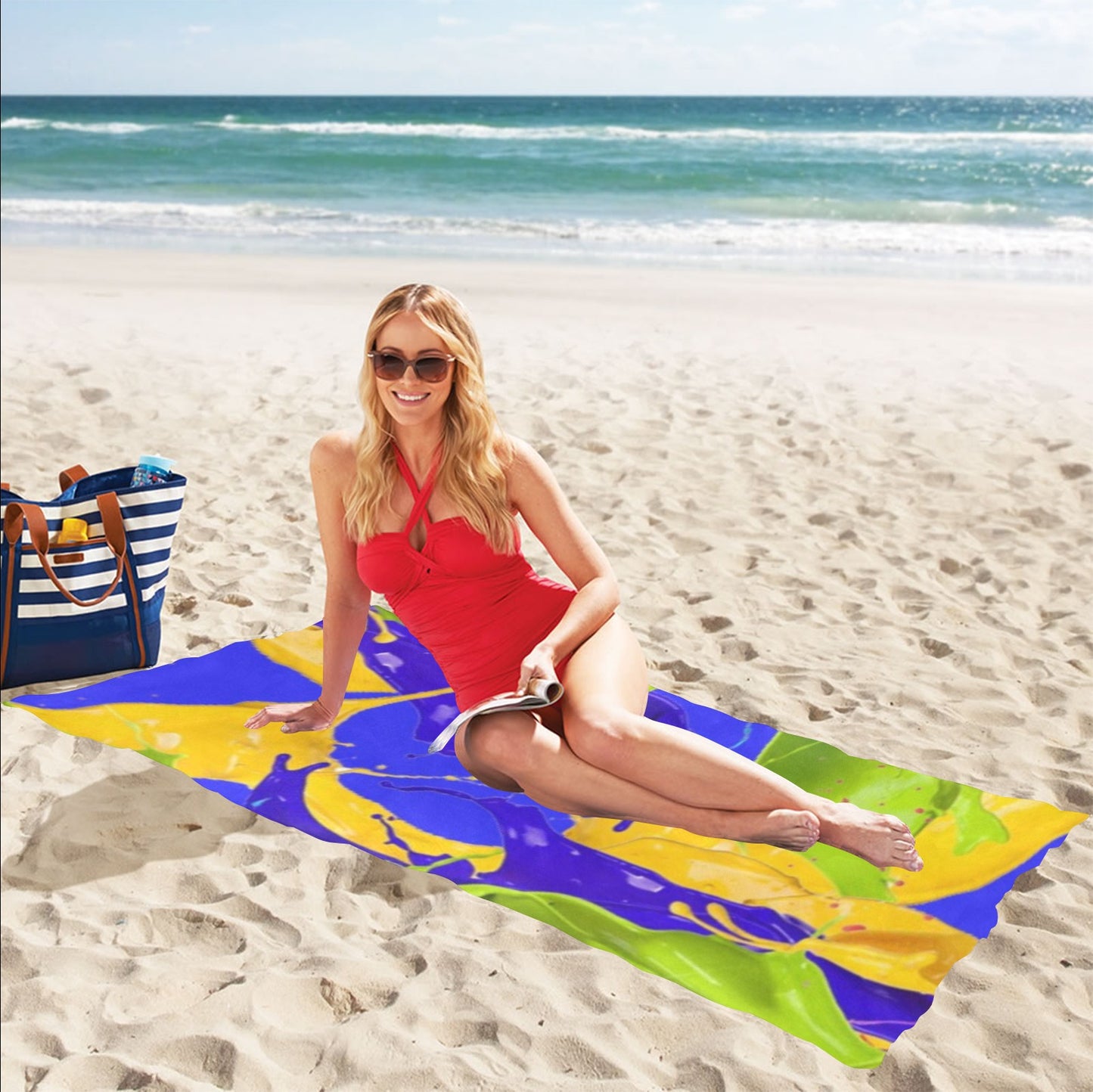 Color Mix Beach Towel 32"x 71"