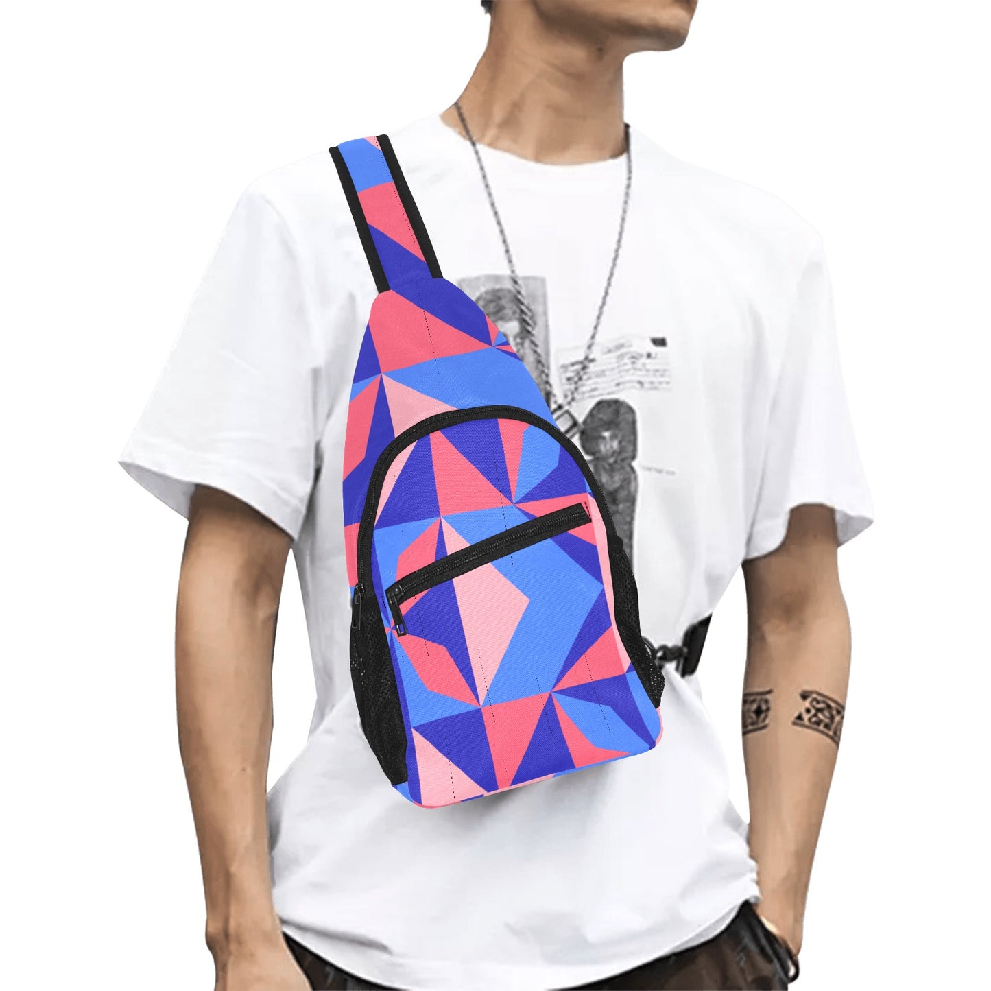 Color Abstract Chest Bag