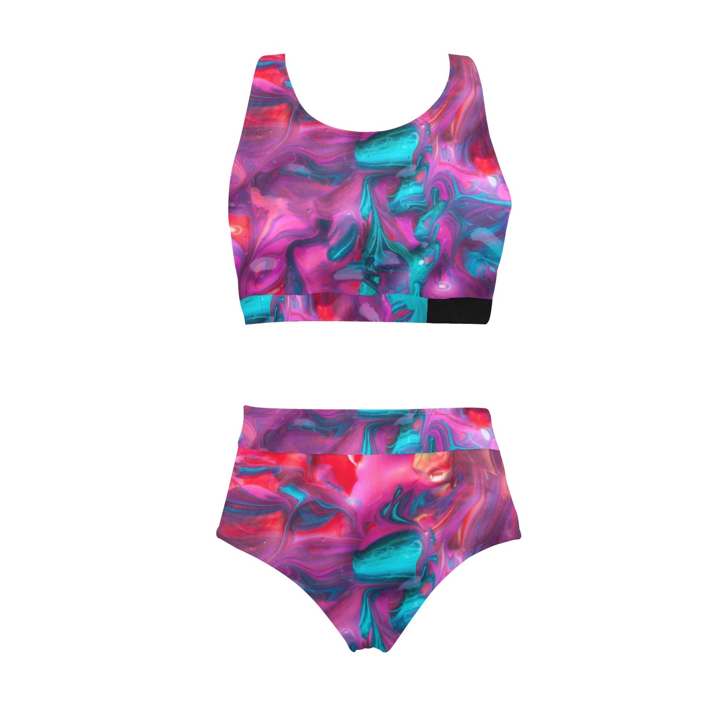 Spring Summer Crop Top Bikini Set