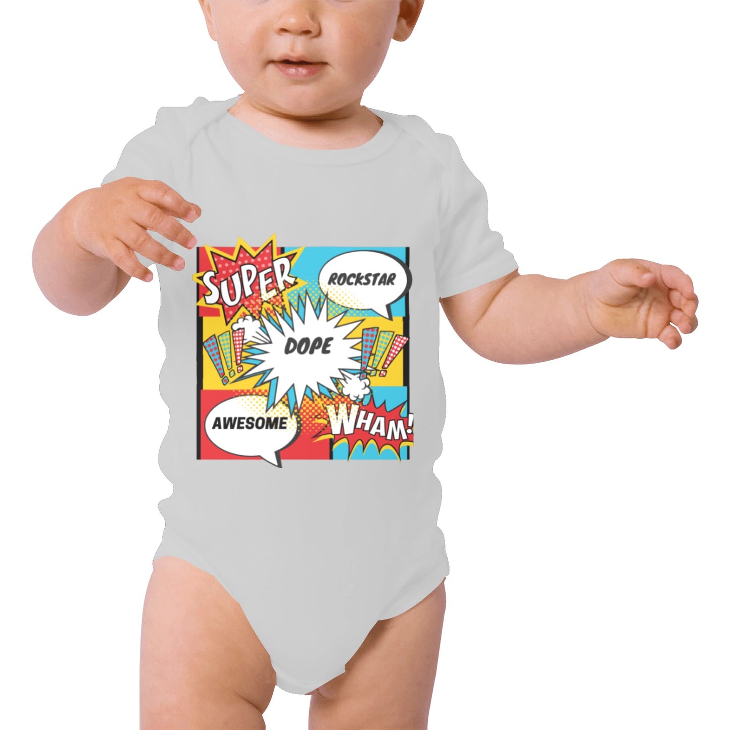 Comic Words Baby Onesie