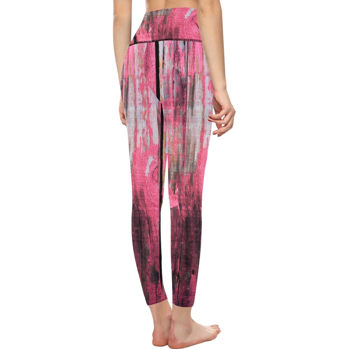 Pink Wood Women's High-Waisted Leggings