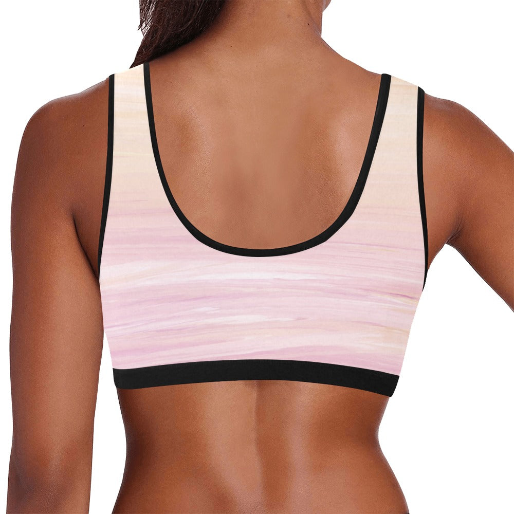 Peach Ombre Women's Sports Bra