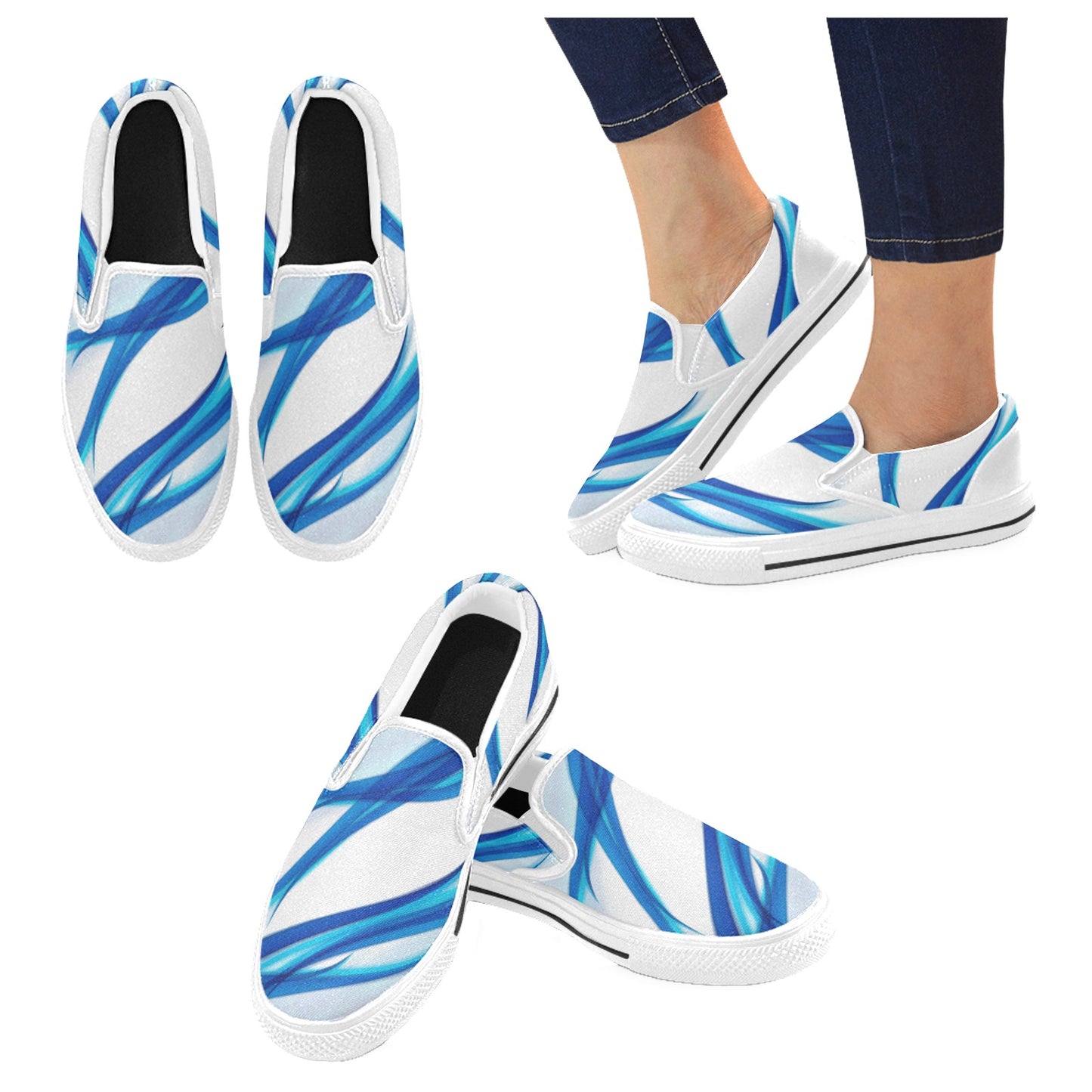 Blue Lightning Men's Slip-on Shoes