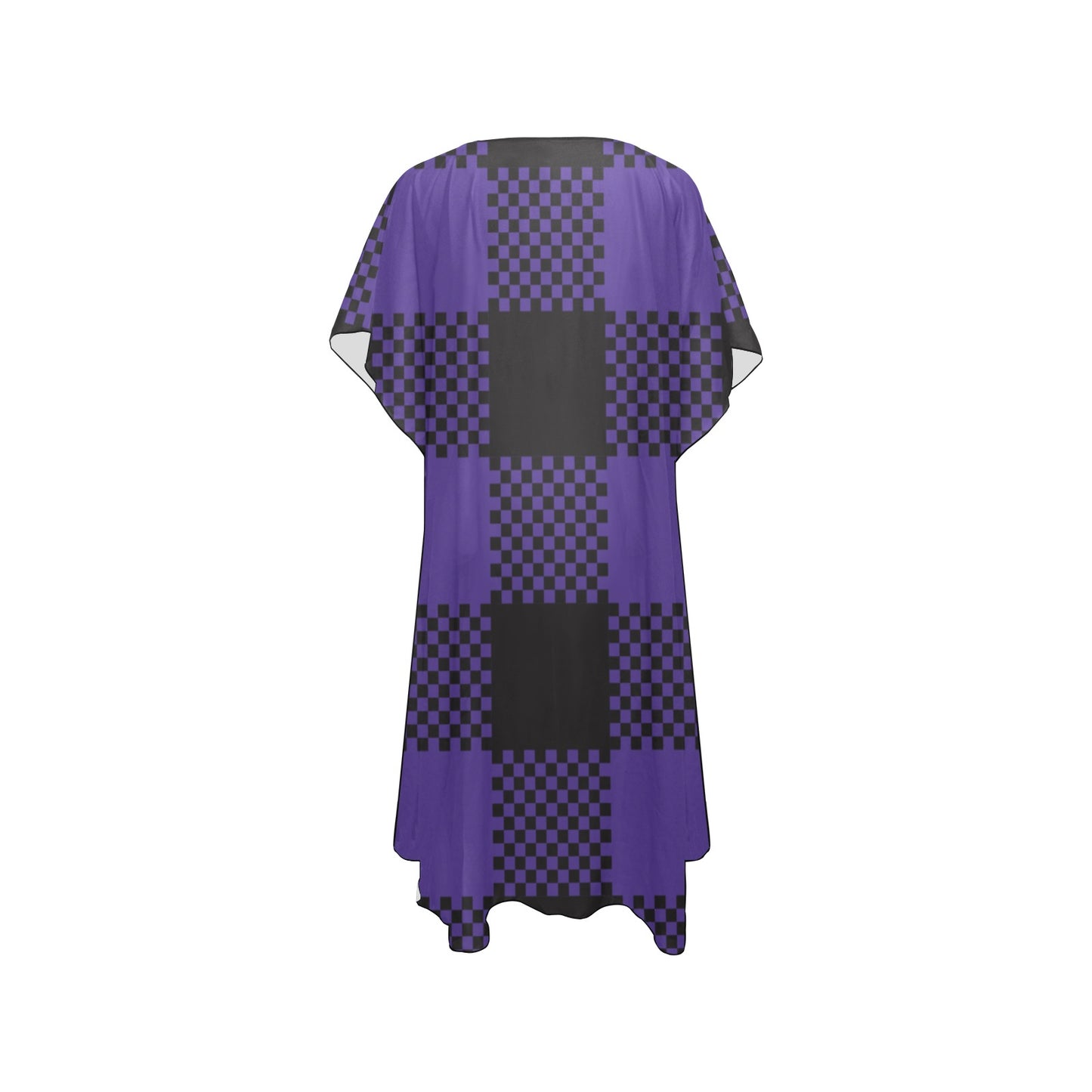 Purple & Black Chiffon Cover Up