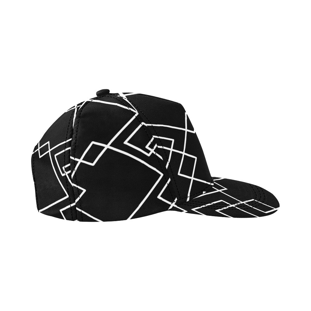 Black Squared Snapback Hat