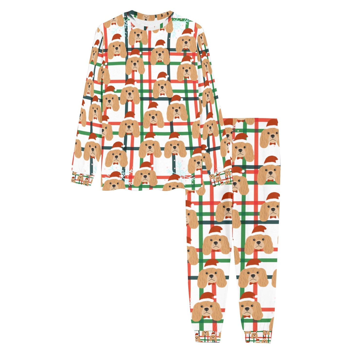 Santa Dog Christmas Men's Pajama Set