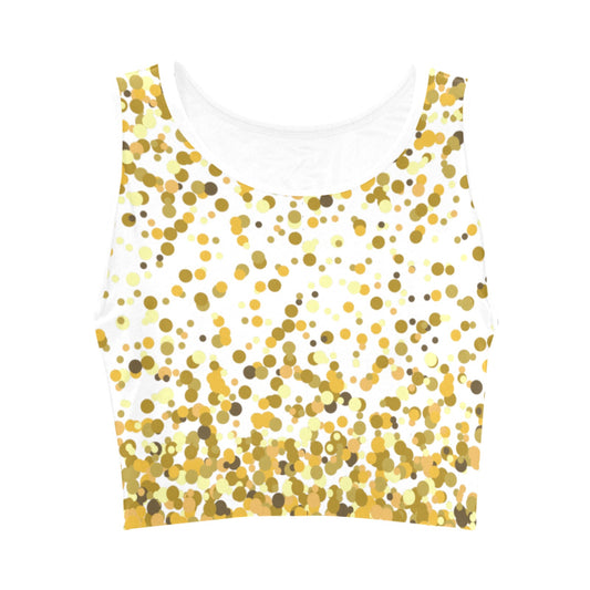 Gold Confetti Women's Crop Top