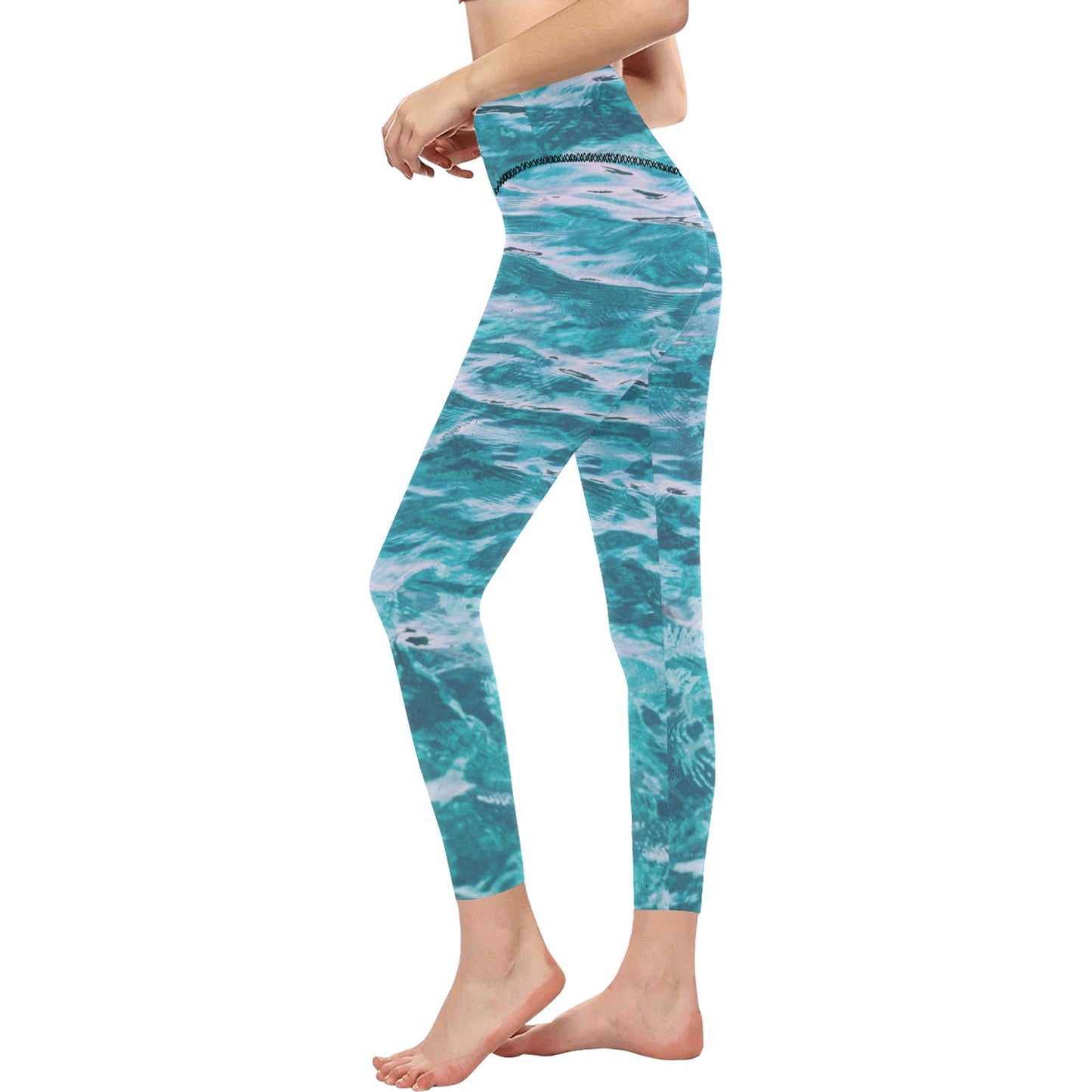 Blue Swish Women's High-Waisted Leggings