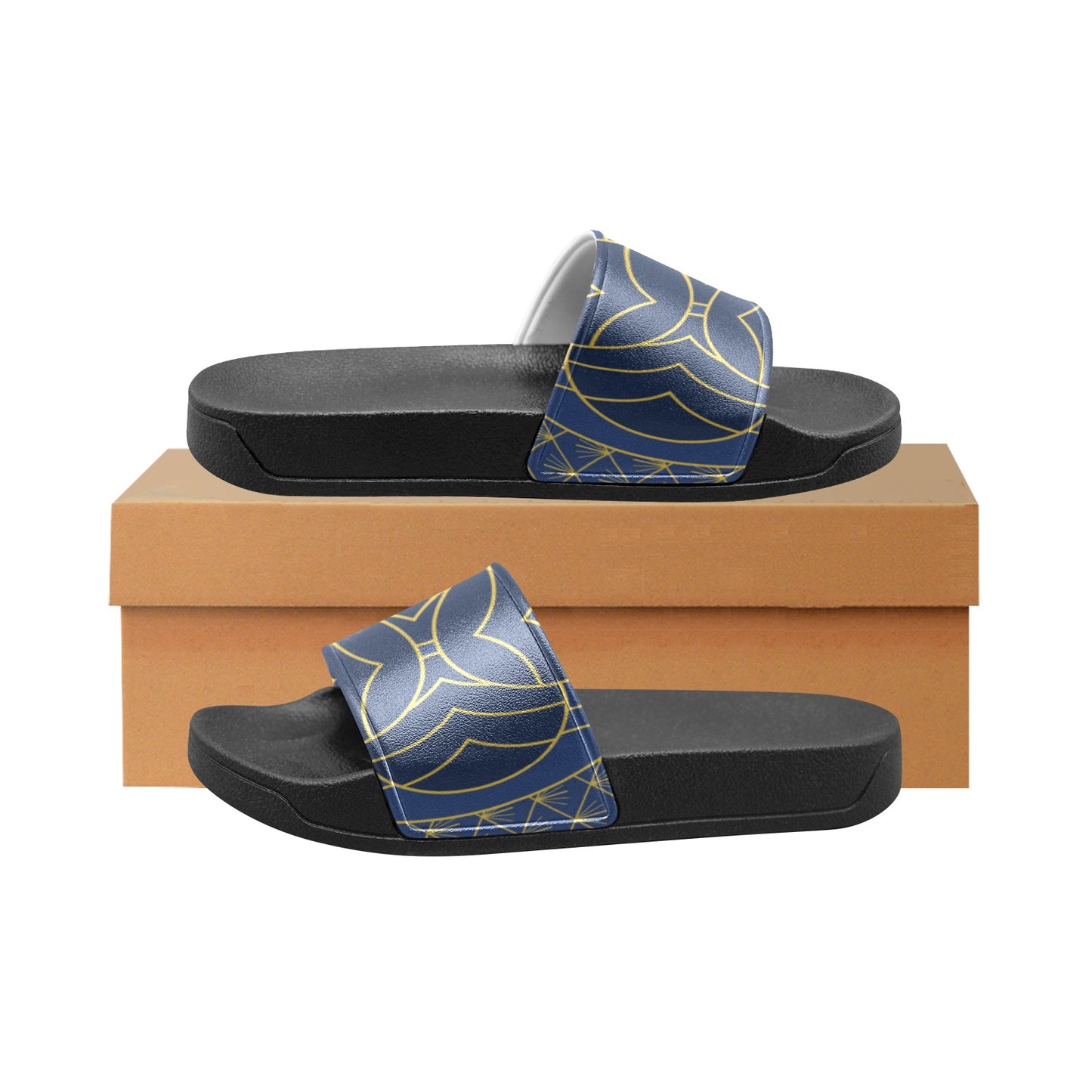 Navy Cut Kids' Slides