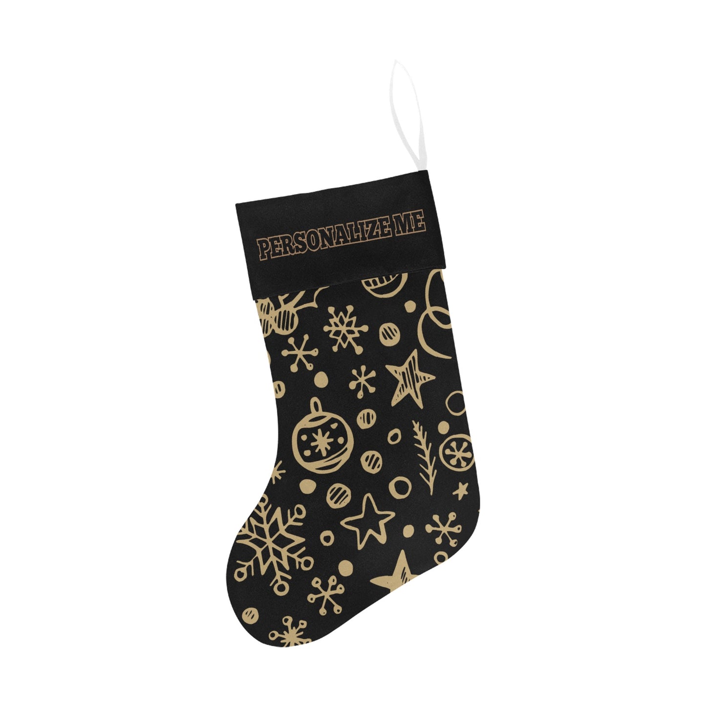 Gold Ornaments- Christmas Stocking