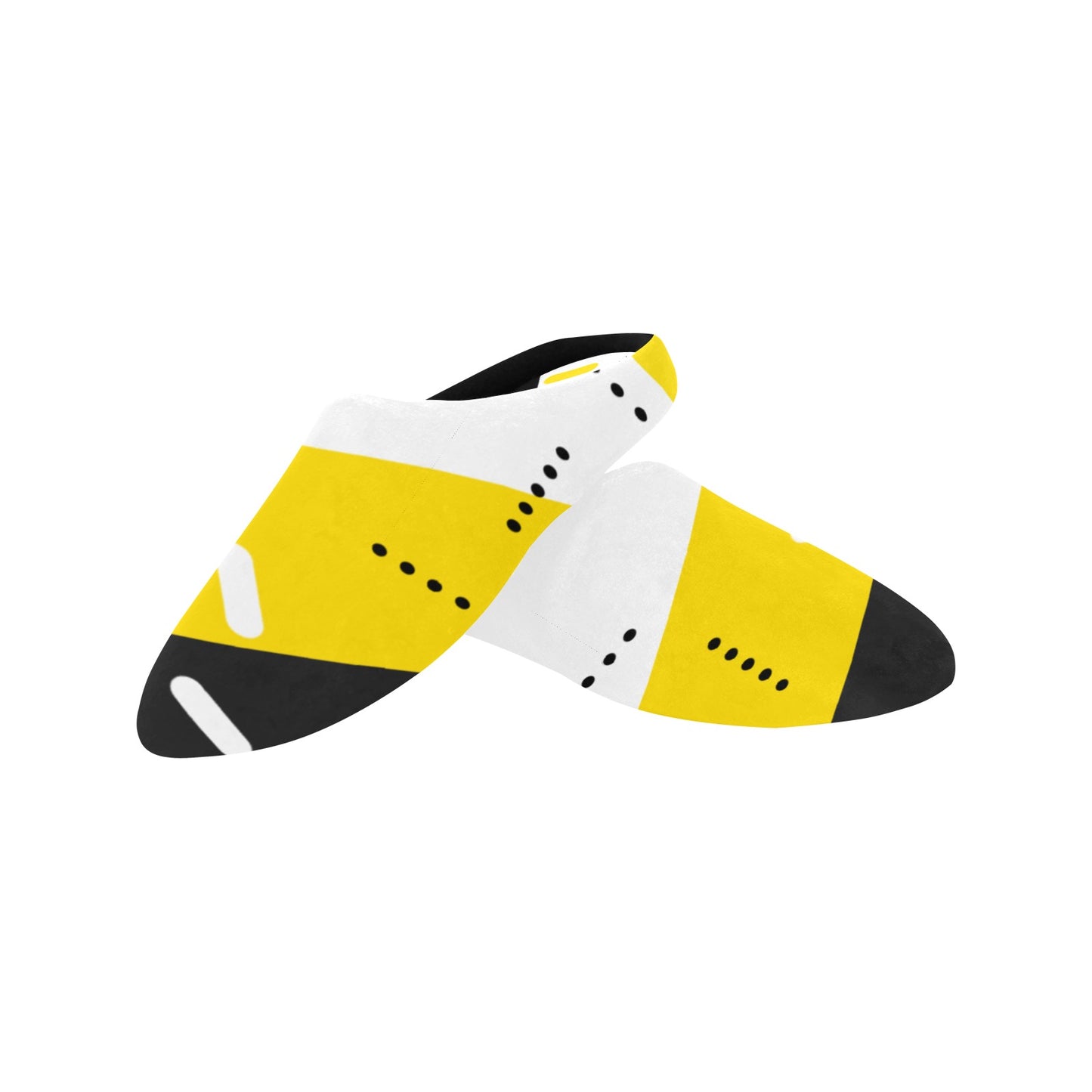 Black & Yellow Women's Non-Slip Cotton Slippers