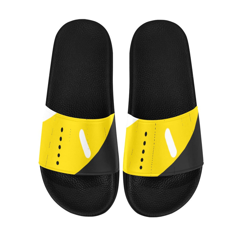 Black & Yellow Women's Slides